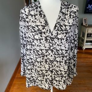 Black & White Floral Blouse
